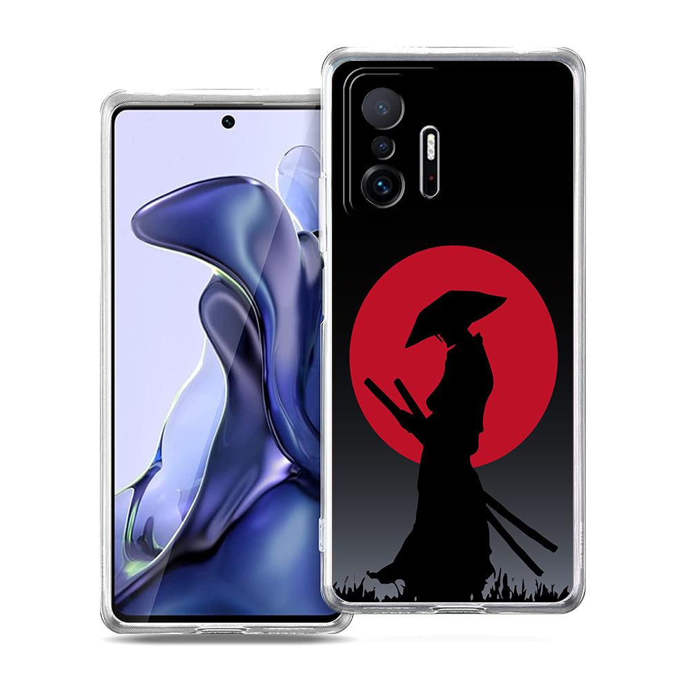 Japan Redsun Samurai bushido Phone Case For Xiaomi 14 13 12 Lite Mi 11 11X 13T 12T For Poco X5 X4 X3 NFC F5 F4 M4 Pro 5G Cover