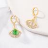 Opal Ginkgo Leaf Earrings Women's Light Luxury Niche New Chinese Antique Sansheng Apricot Earrings