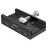 ORICO USB 4 5Gbps High USB Aluminum Attaches To Includes USB Extension Black 3.0 Hub, Ports, Speed, Clip-on Hub, Bus-Powered, Alloy, PC/Table Edge,