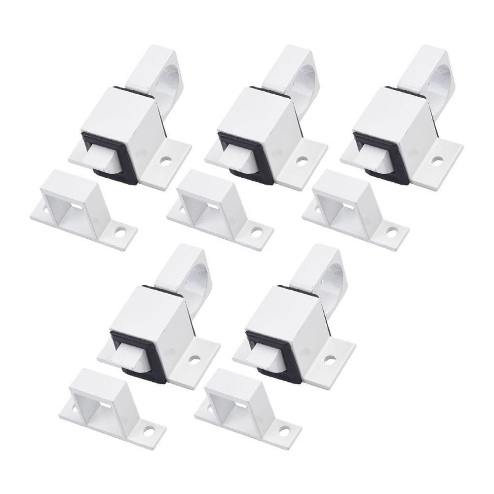 5PCS Automatic Door Latch Bolt Security Window Door Spring Bounce Lock Aluminum Alloy Anti-Theft Gate Automatic Latch Lock