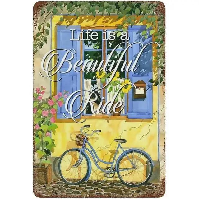 Vintage Metal Tin Signs  Music Keeps My Heart Beating  Retro Art Posters for Home Club Cafe Bar Pub Decor  Inspirational Wall