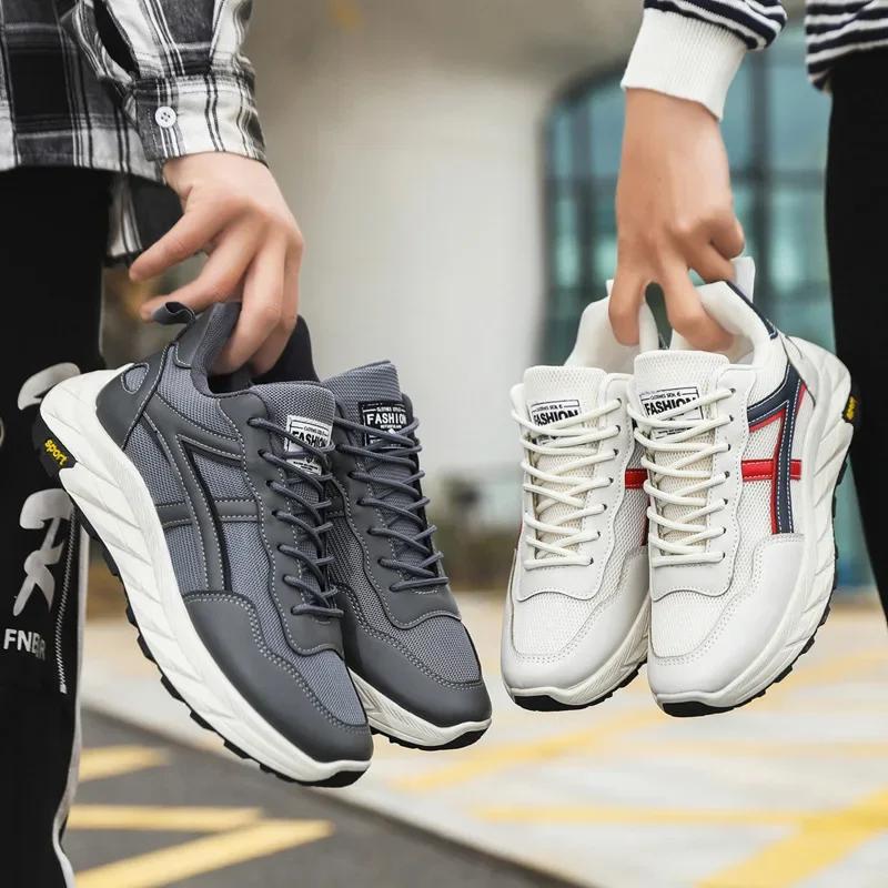 Men's Sneakers Casual Breathable Mesh  Running Sports Shoes Unisex Lace Up Tennis Feminino Light Walking Sneakers  Zapatos Mujer