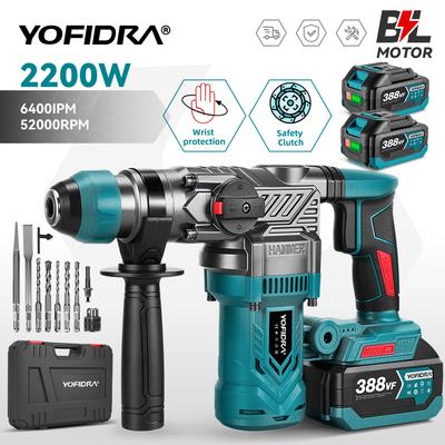 26MM Bürstenloser Elektrohammer Schlagbohrmaschine Multifunktionaler Akku-Schraubendreher Rotationswerkzeug Für Makita 18V Akku