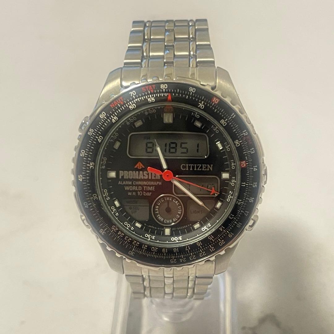 [В рабочем состоянии/В хорошем состоянии] Citizen Promaster Navihawk C420 Цифровой анализатор оригинальный ремешок