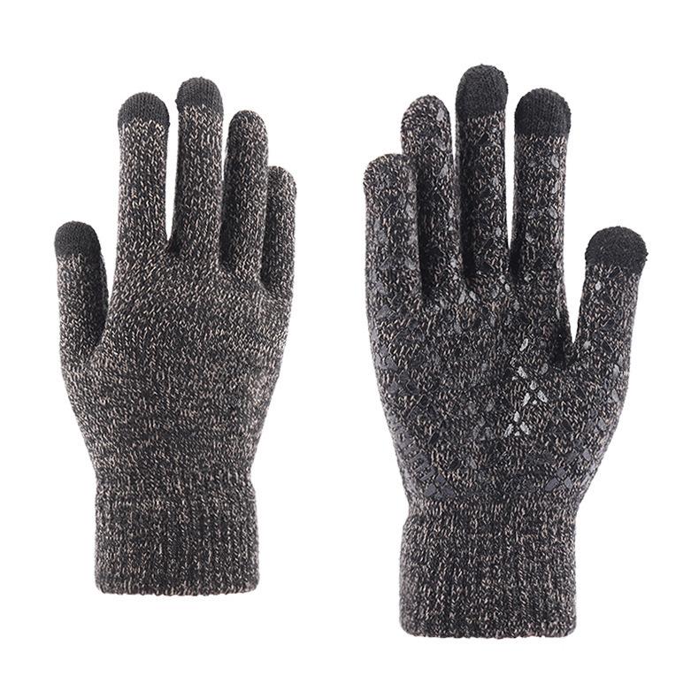 Touch Screen Gloves for Men with Larger and More Velvet Cold-proof and Warm Winter Knitted Gloves for Cold Protection and Touch Screen