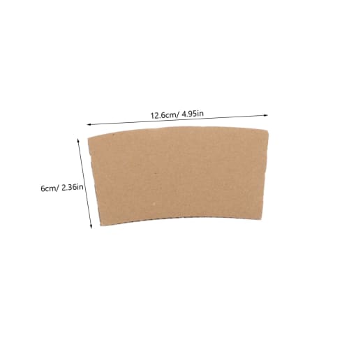 BESTOYARD 100pcs Hot Cup Sleeves Kraft Paper Coffee Sleeves Hot Cup Jacket Holder Insulated Drink Sleeves