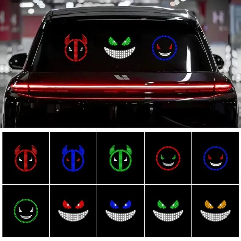 Ojo de Diablo Luz LED Decorativa para Coche Luz de Advertencia para Ventana Trasera Luz Ambiental Ojo de Diablo Accesorios de Decoración para Coche
