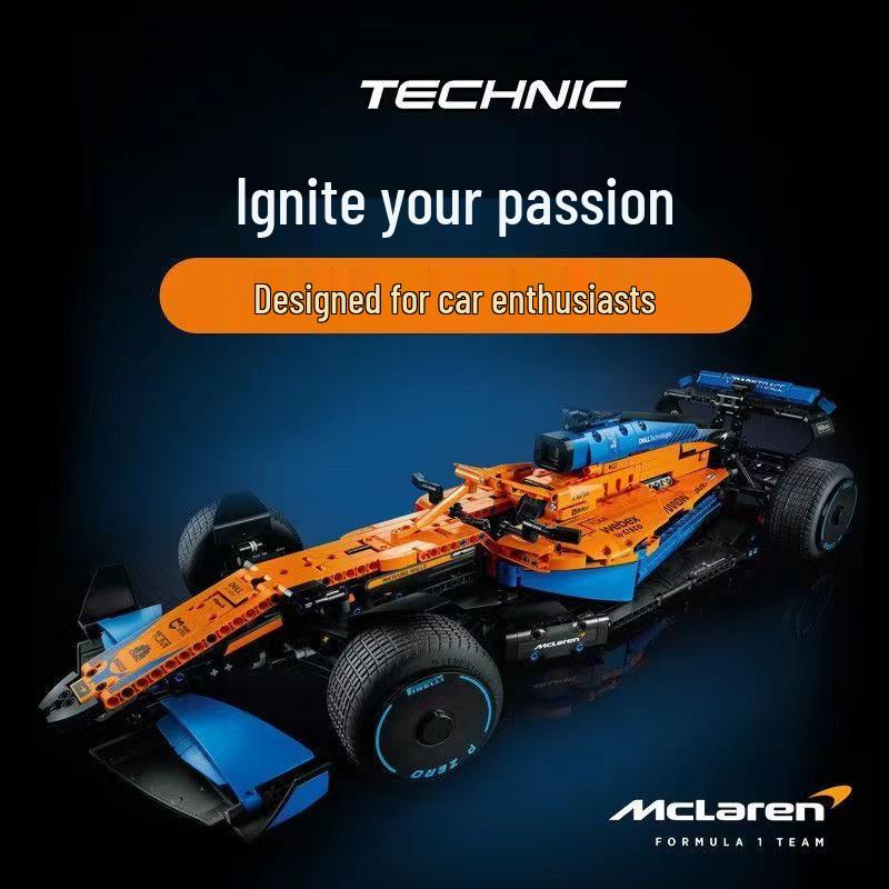 Compatible McLaren F1 Race Car 42141 - Advanced Formula Technology Building Blocks