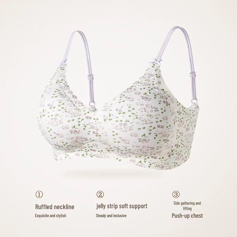 Seamless Lift-Up Bra for Small Busts with Thin Straps - Anti-Sagging & Perfect for Summer