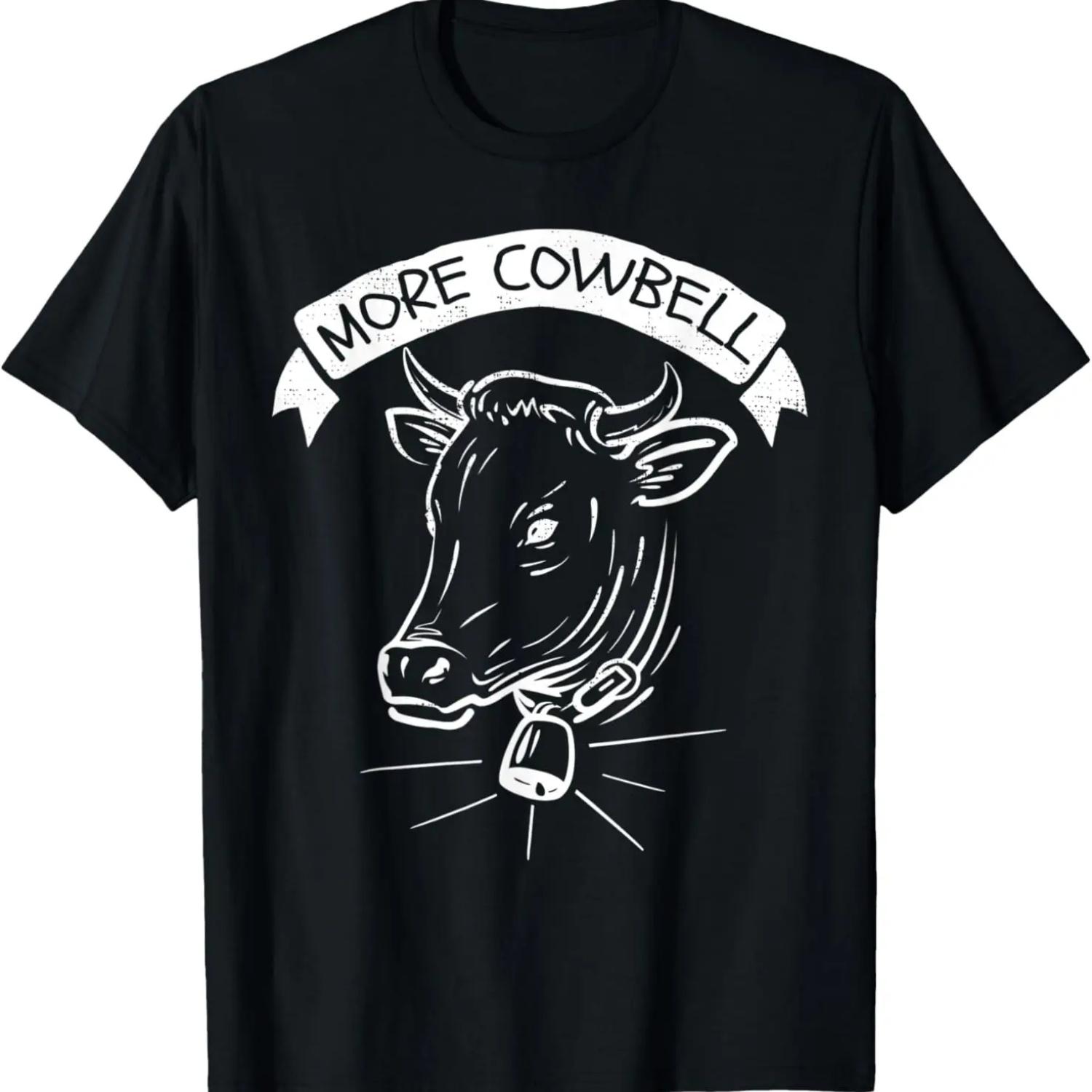 Funny Cow Humour _ More Cowbell Funny Top T-Shirt S