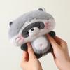 Cartoon Chubby Face Little Animal Plush Toys Soft Stuffed Cat Red Panda Raccoon Squirrel Doll Cuddly Keychain Bags Hanging Doll
