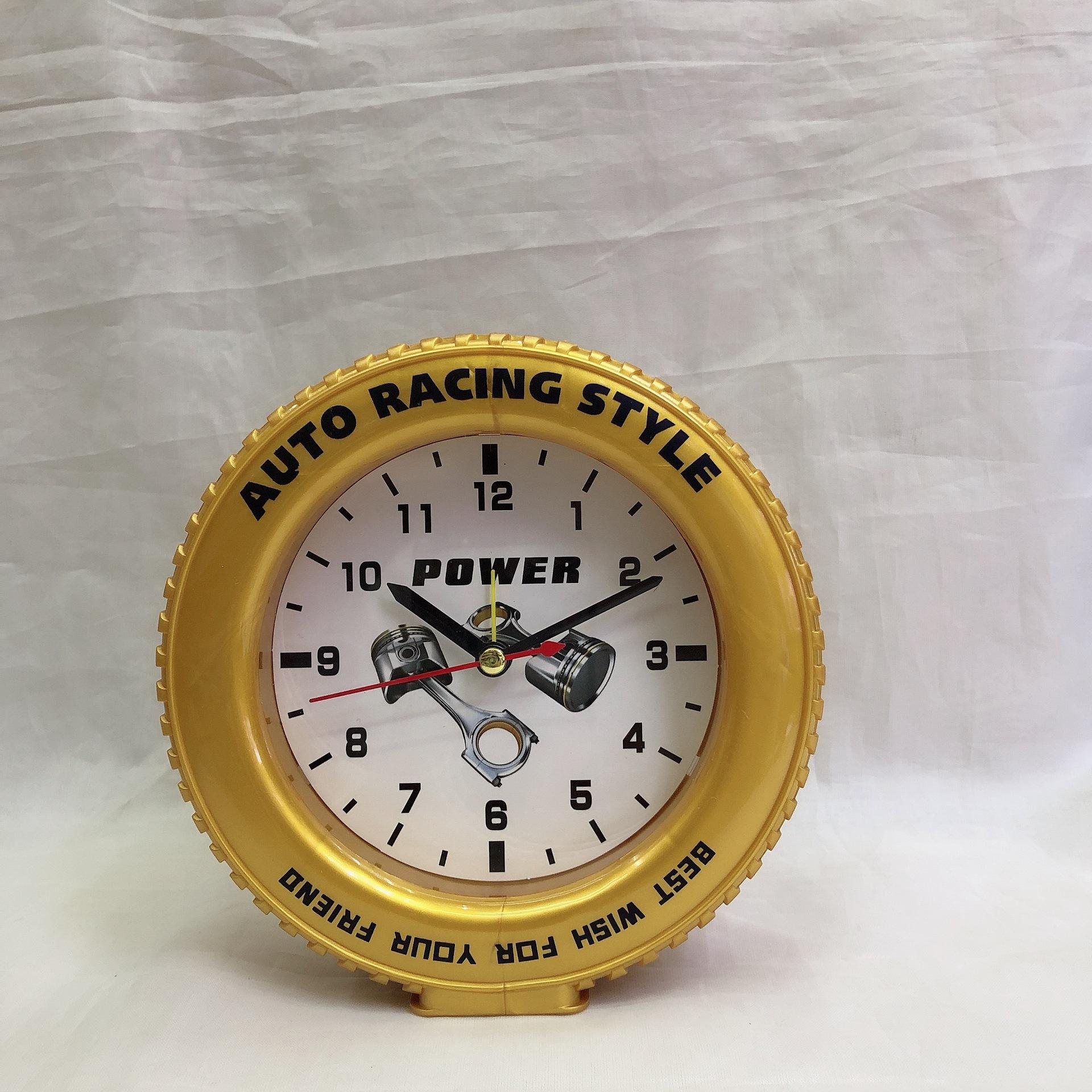 

Детский студенческий мультяшный будильник с кварцевым механизмом в виде автомобильной шины, персонализированные креативные прикроватные часы для пробуждения