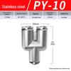 Zhuo Ji Y-Type Stainless Steel Pneumatic Quick Connector - High Pressure, Explosion-Proof, Anti-Corrosion, Anti-Rust.