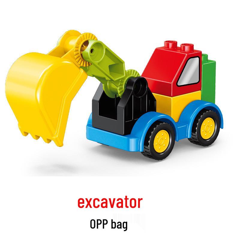 Versatile Engineering Car Toy: Suitable with LEGO Large Bricks, Encourages Creativity and Learning In Children, Ideal for Small Gifts.