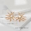 Gold Simple Sun Stud Earrings Exaggerated Big Geometric Statement Earrings for Women Irregular Personality Fashion Jewelry 2023