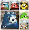 Deluxe Familie Sengetøy Enkeltseng Dobbeltseng Full Størrelse 3D Fotballtrykt Putetrekk og Dynetrekk 2/3 Sett Soverom Familie Sengetøy