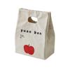 Canvas Insulated Lunch Bag Large Capacity Food Storage Bag Tote Portable Picnic Bag  School