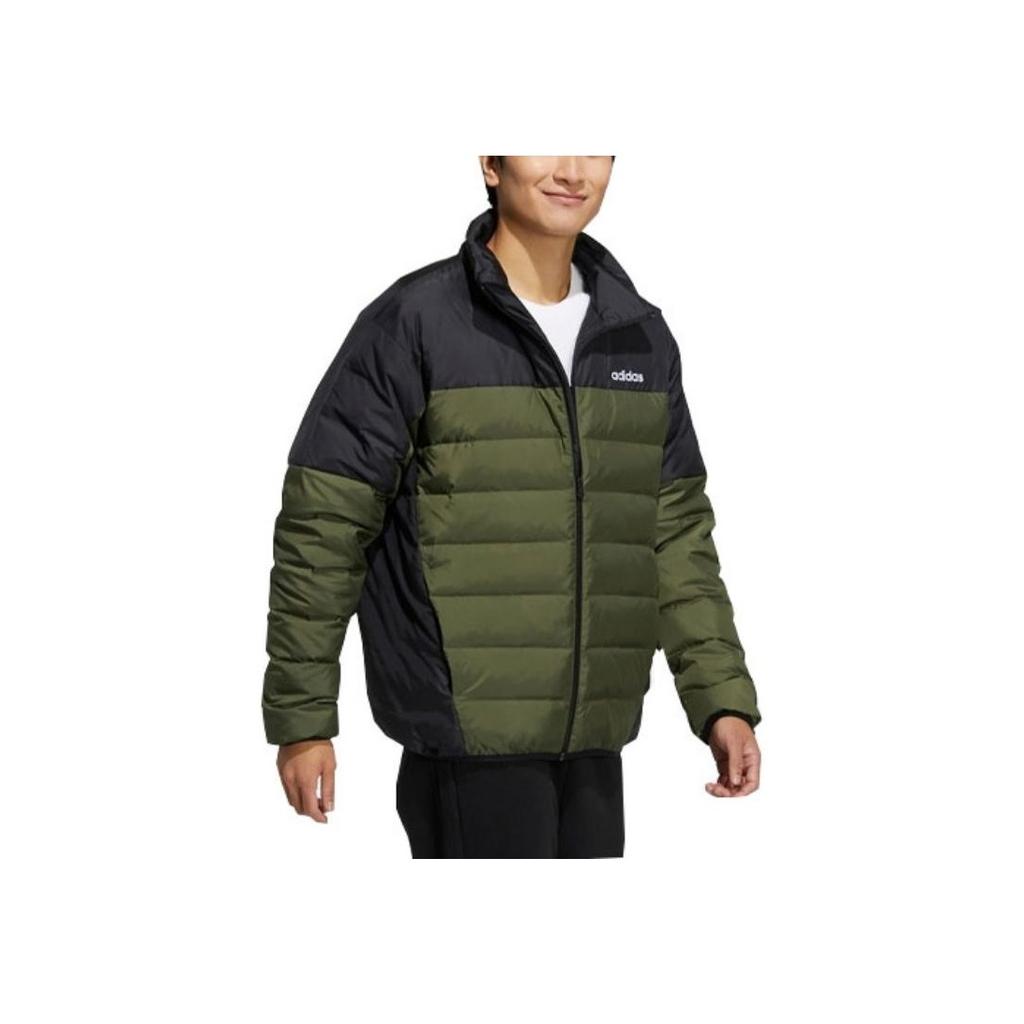 adidas Neo Alphabet Logo Duck Down Sports Jacket Men Jackets Dark-Olive-Green H45233