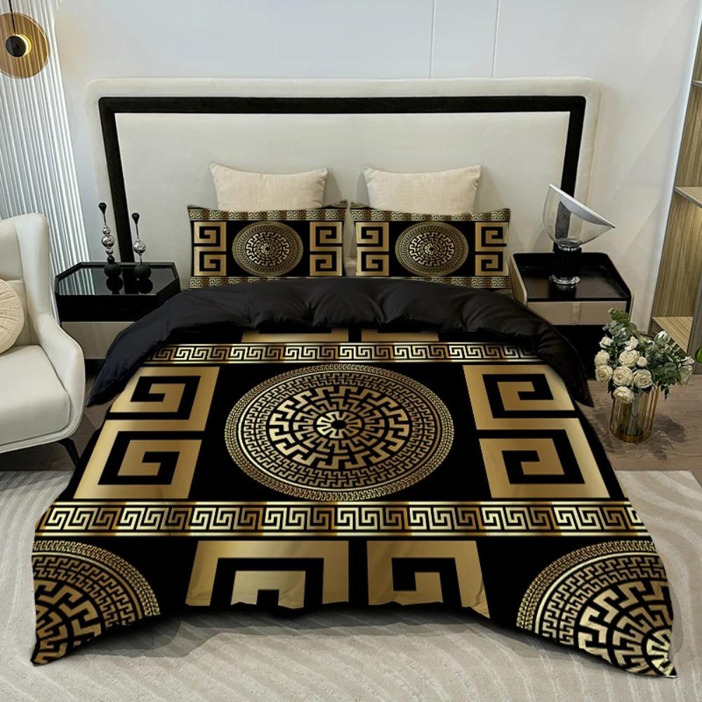 3PC European Style Disc Duvet Cover Comfortable Bedding Set Digital Printing Four Seasons Home Decor