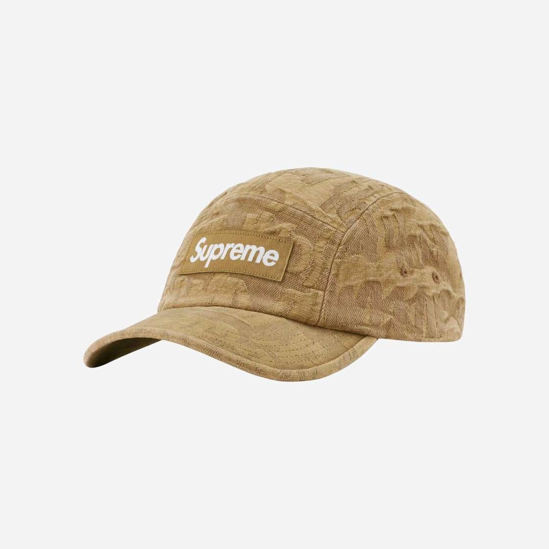 

Жаккардовая джинсовая кепка Supreme Fat Tip Оливковая 22SS -