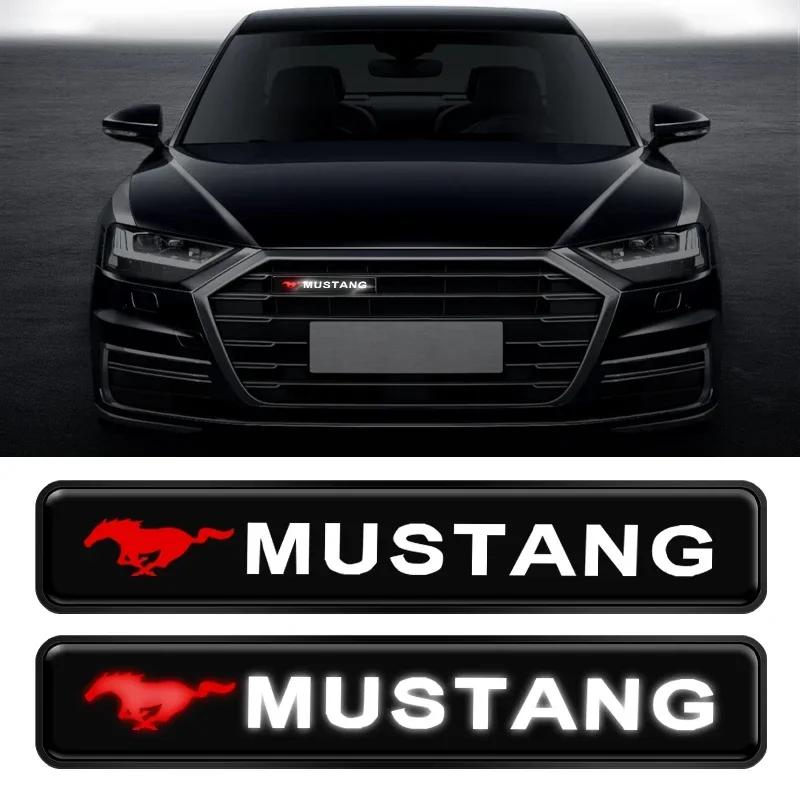 Autoaufkleber Ford Auto Frontklappe Kühlergrill Emblem LED Wasserdicht Modifiziertes Licht Für Ford Mustang Spoiler Shelby GT 350 500 Cobra e F