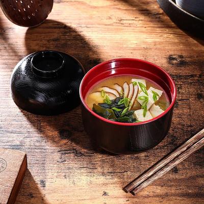 2 Pièces Bol à Soupe Miso Avec Couvercle Bol à Riz Japonais Bol à Soupe Miso Traditionnel Couverts Vaisselle Avec Couvercle Bol à Soupe Vapeur