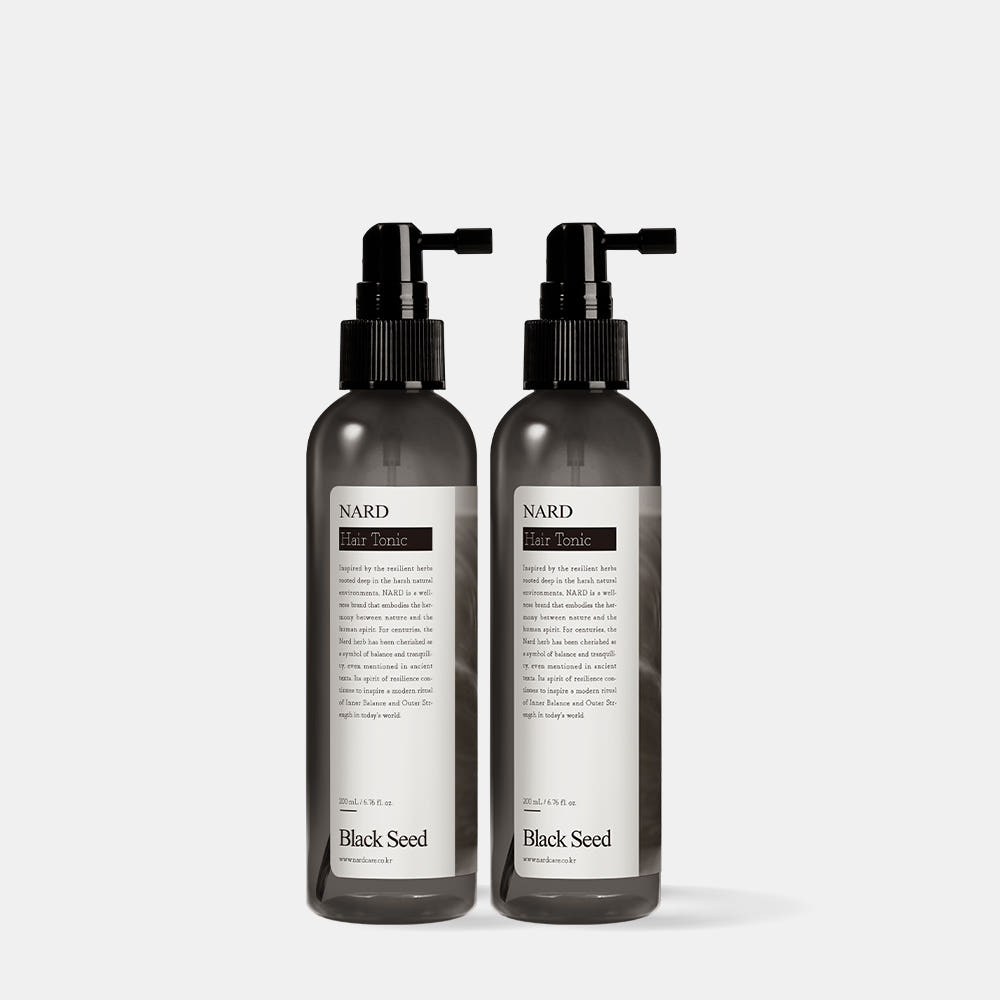 [Nard] Black Seed Scalp Revitalizing Tonic Duo (200ml x 2)  [K-BEAUTY] Root Volume & Cooling 200ml x 2 Pcs