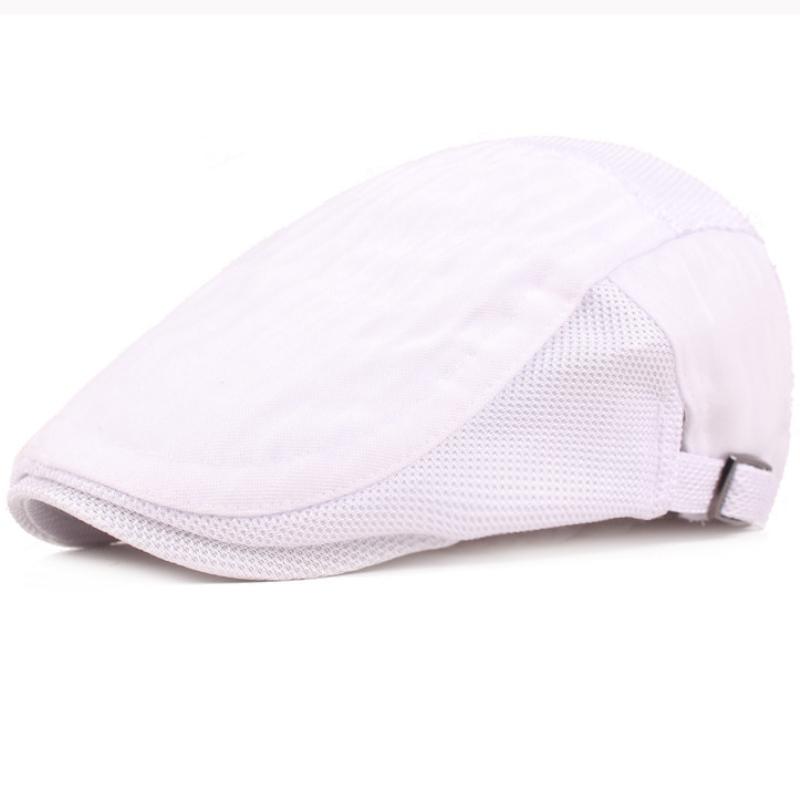 HT3128 Men Women Berets Mesh Cap Summer Sun Hat Vintage Flat Caps for Men Artist Painter Beret Hat Retro Male Female Beret Caps