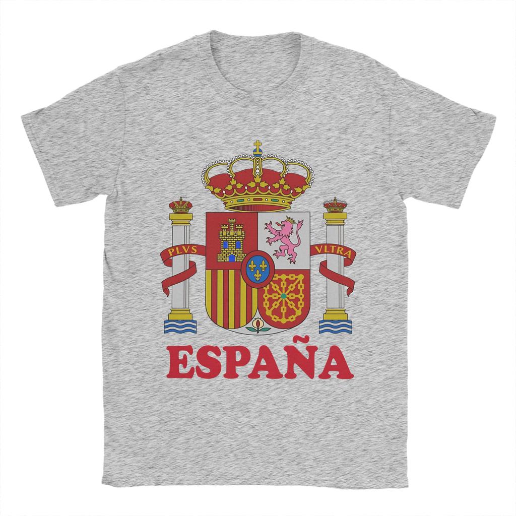 Spanish Map Flag of Spain T Shirt Mens 100 Cotton Vintage TShirts Crew Neck Tee Shirt Short Sleeve Tops 4XL 5XL