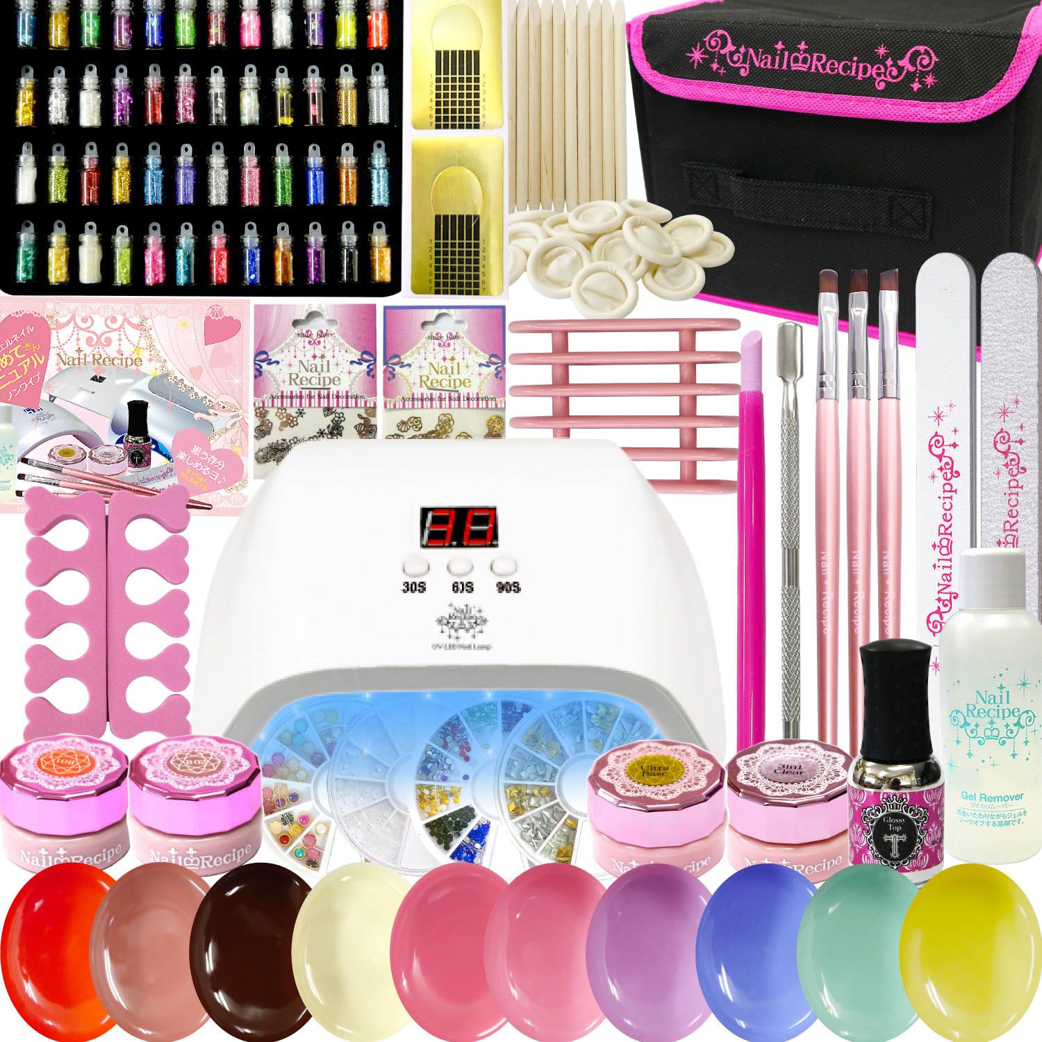 

Nail Recipe Gel Nail Kit for Beginners, LED Light Gift (36W Light Set B)