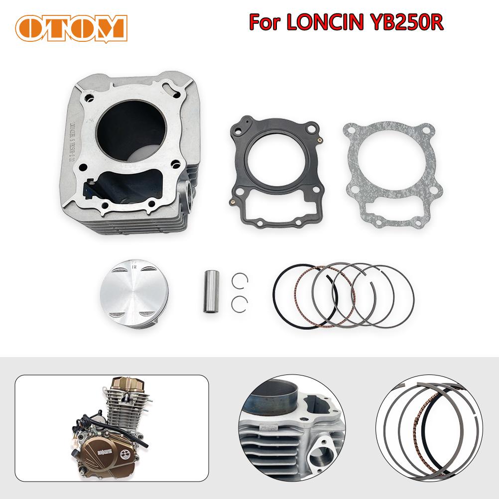OTOM Motorcycle Cylinder Kit For LONCIN YB250R KEWS K23 Engine Parts 71mm Air Cylinder Block Piston Kit Gasket Set