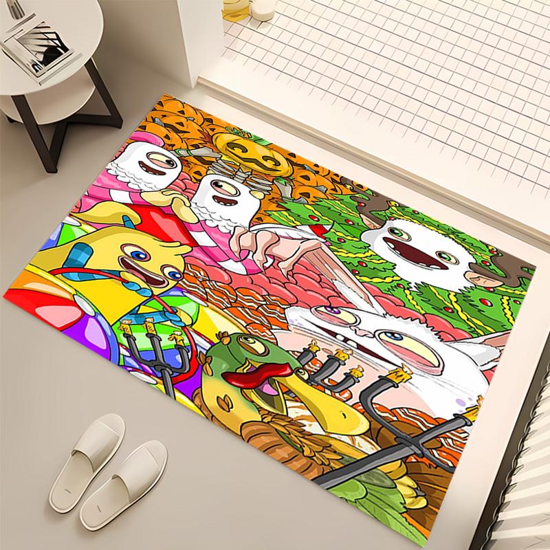 1pc My Singing Monsters1 Print Area Rug - Soft, Washable Non-Slip Indoor Mat, Living Room, Home Office Decorative Rug,Office Decorative