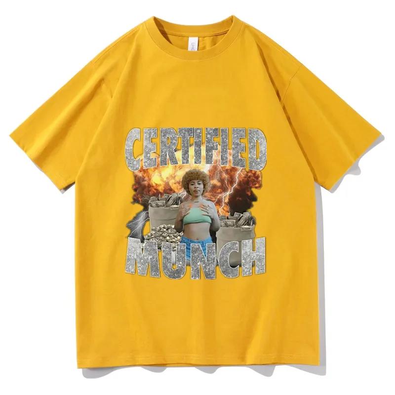 Ice Spice Certified Munch Meme T-shirt Summer Women Tee Shirt Sweatshirt Hip Hop Streetwear Vintage Unisex T-shirt
