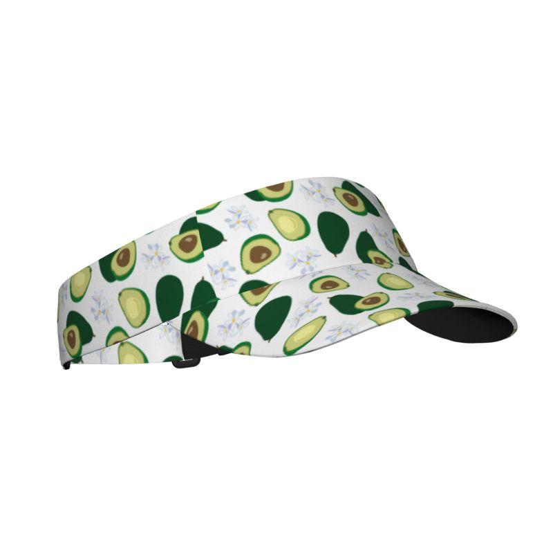 

Cute Avocado Kawaii Sports Sun Visor Hats Adjustable Lightweight Packable Cooling Empty Top Visor Hat for Running Tennis Golf
