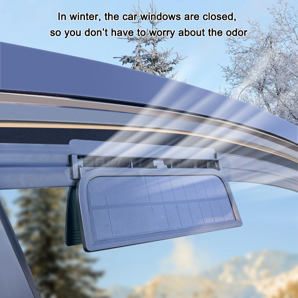 Solar Powered Car Radiator Cooling Fan with 3 Air Outlets Car Window Air Vent Fan USB Powered Auto Ventilation Fan for All Cars