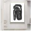 Portrait Painting Mid Century Moon Posters Boho Art Print Canvas Picture Home Wall Decor Black and White Minimalist Female