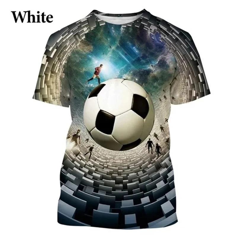 Fashion Creative Football 3D Print Pattern T-shirts Dizzy Super Cool Harajuku Style Casual Short-sleeved T Shirt