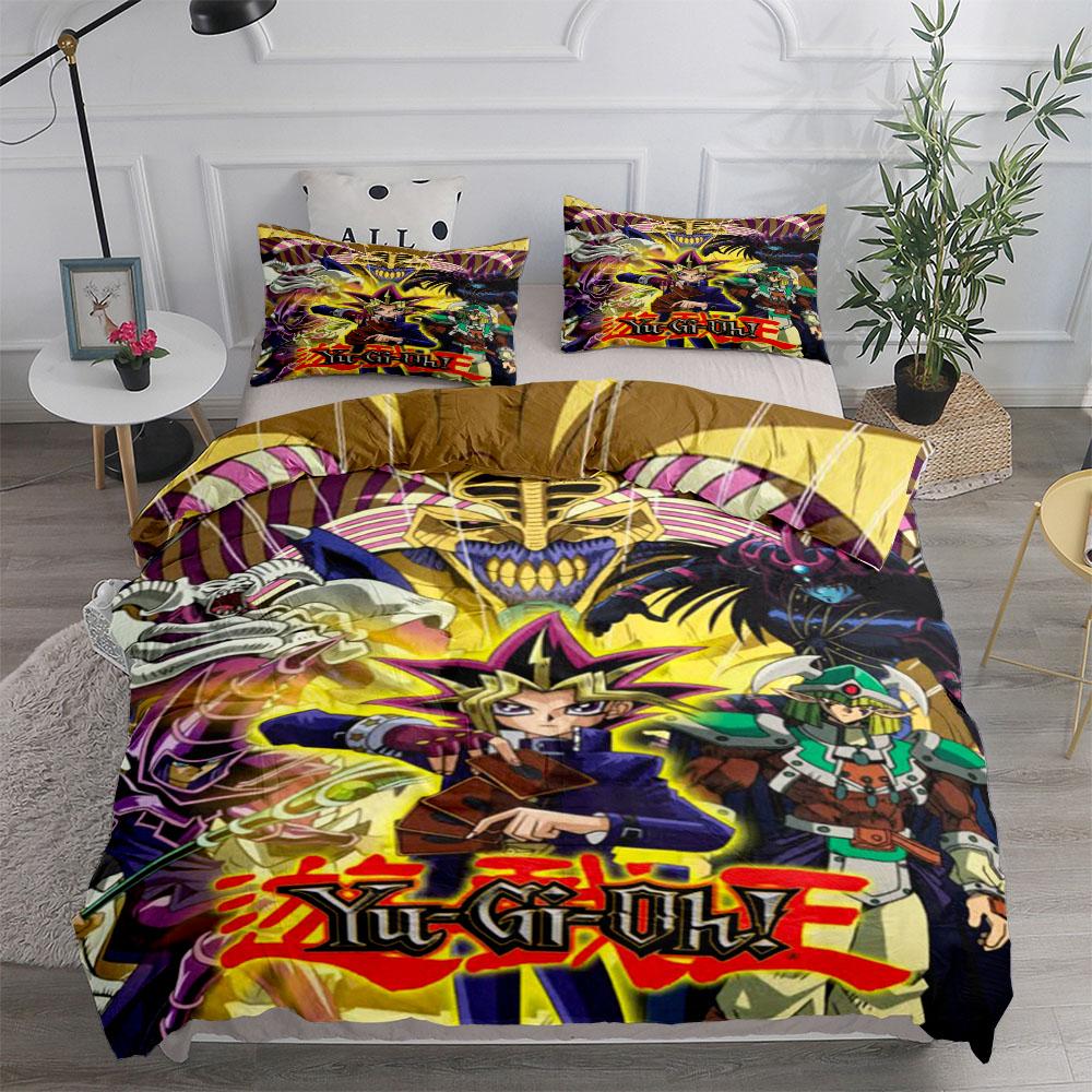 Comfortable Anime Print Duvet Cover Set With Duvet Cover And Pillowcases King Queen Twin Sizes For All Ages