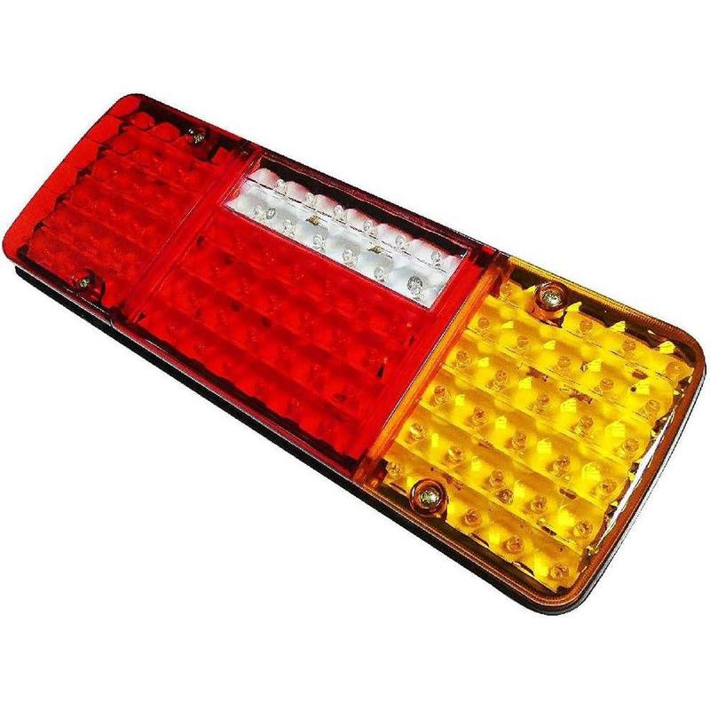 2Pcs 12V Tail Lights Car Truck Tail Light Taillight Rear Brake Light Turn Signal Lamps Indicator Car Truck Trailer Caravan Bus