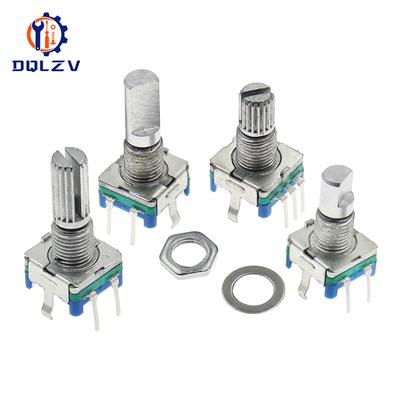 5PCS/LOT 20 Position 360 Degree Rotary Encoder EC11 W Push Button 5Pin Handle Long 15/20MM With A Built In Push Button Switch