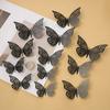 12 sztuk 3D Motyle Naklejki Ścienne 3 Rozmiary Puste Motyle Sztuka Ścienna Zdejmowana Dekoracyjna Naklejka DIY do Pokoju Biura Sypialni Salonu