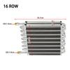 10 Row/16 Row Oil Cooler Kit, Universal Aluminum Remote Transmission Engine Cooler Auto-Manual Radiator Converter Kit