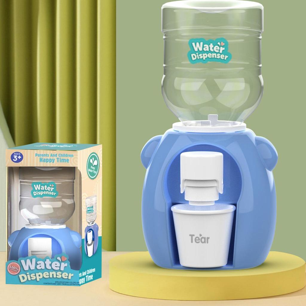 Mini Children Duals Water Dispenser Toy With Cute Warm Water Juice Milk Drinking Fountain Simulation Montessori Kitchen Toys