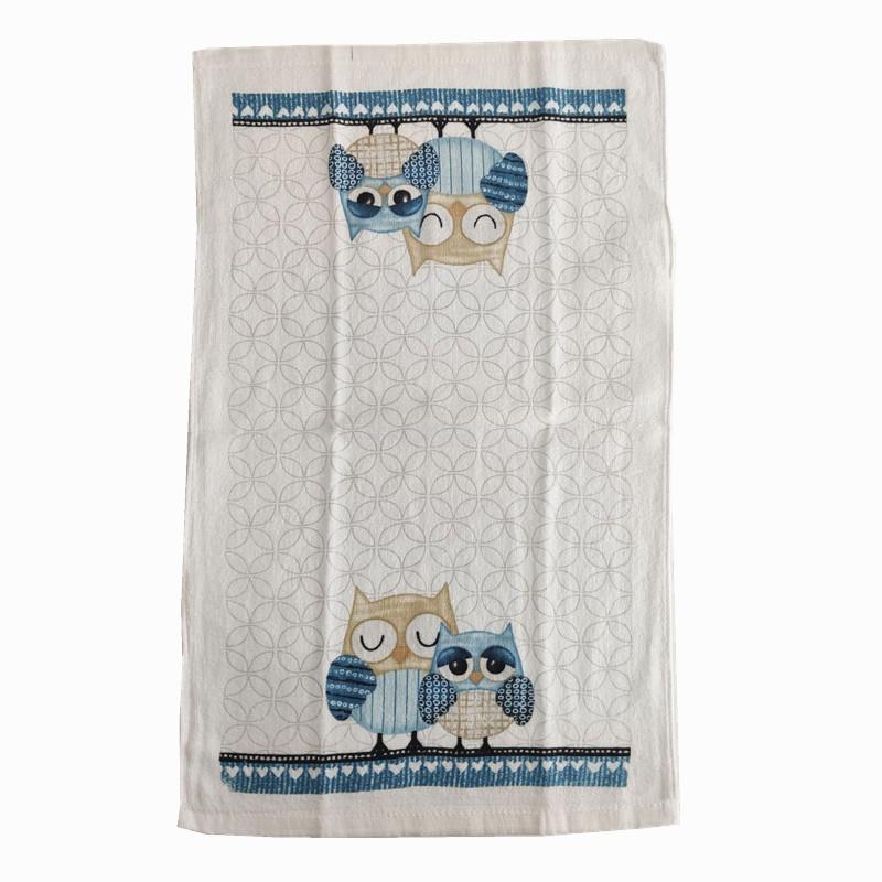 1Pc 38x63cm Colorful Flower Printed Cotton Tea Towel Kitchen Dishcloth Water Absorption Household Cleaning Cloth