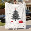 1pc Christmas Tree Outdoor Flannel Blanket Soft Warm All-Season Throw for Sofa Bed Car Camping Office, Cozy Gift Idea1230S