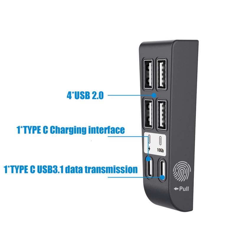 

Многопортовый USB-концентратор 6 в 1 USB-концентратор-сплиттер Высокоскоростной концентратор расширения передачи, совместимый для PS5