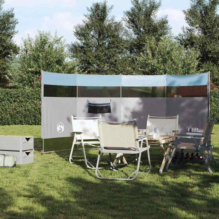 Brise vent de camping bleu 366x152x152 cm imperméable