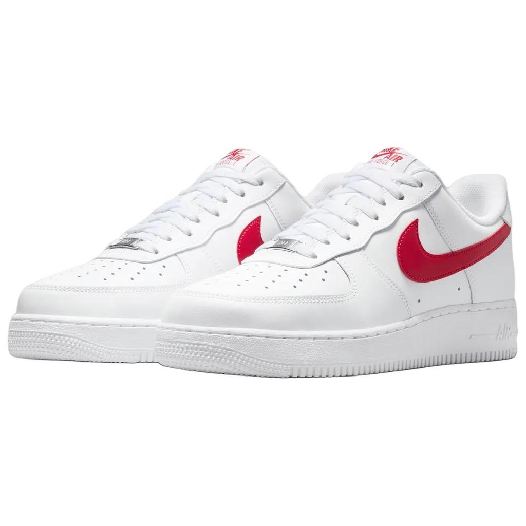 Nike Air Force 1 07 Comfortabele Pasvorm Ademende Ondersteuning Sneakers Heren Sneakers Wit Rood FJ4146133