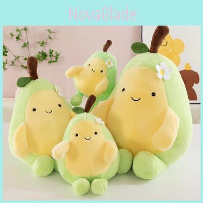 Cute Cartoon Smiling Expression Avocado Plush Doll Children Toy For Girls Gift