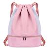 Lightweight Durable Oxford Drawstring Backpack Casual Fitness Gym Bag with Shoes Compartment Fashionable School Sports Bag